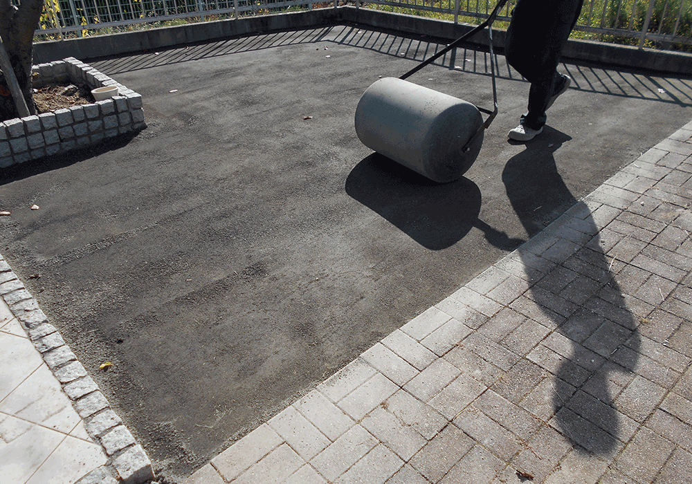 庭,下地,押し固め